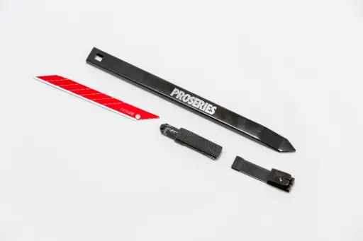 [PROKNIFE] ProSeries ProKnife Black Handle Aluminum 9mm Knife w/ 1x Red ProBlade