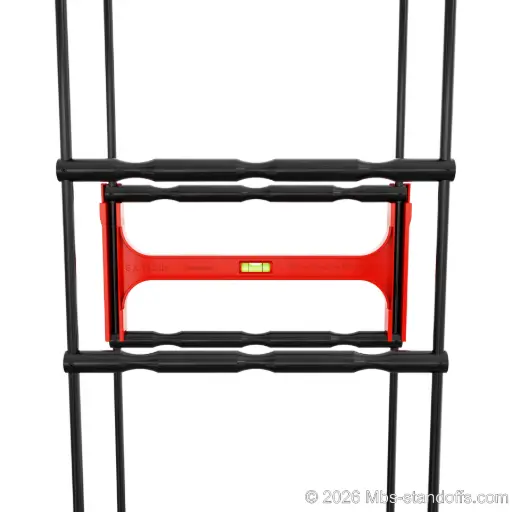 [JR10PF-03] Triple-Bottle Peg Front Installation Jig for 3/8" Rod | 12.5"x6.5" Spacing | Float Wine Display