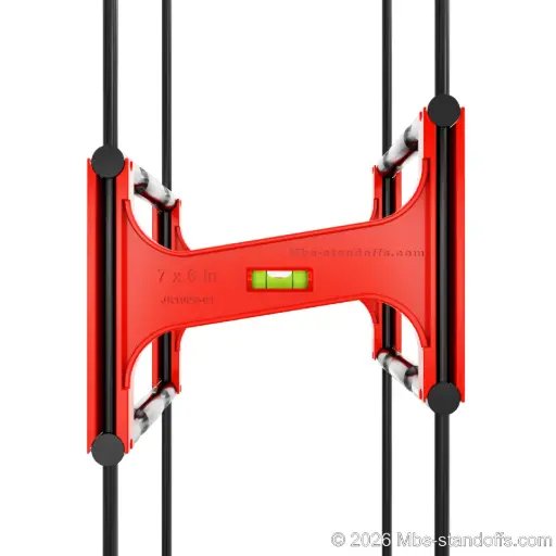 [JR10PS-01] Universal 3/8" Rod Peg Side-Mount Jig | 7" × 6" Spacing | Sold as Pair | Float Wine Display | 8"x7.25"