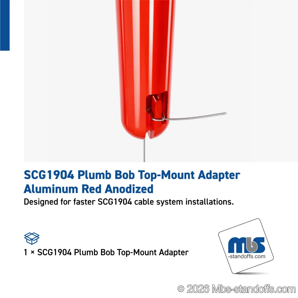 SCG1904 Plumb Bob Top-Mount Adapter - Aluminum Red Anodized