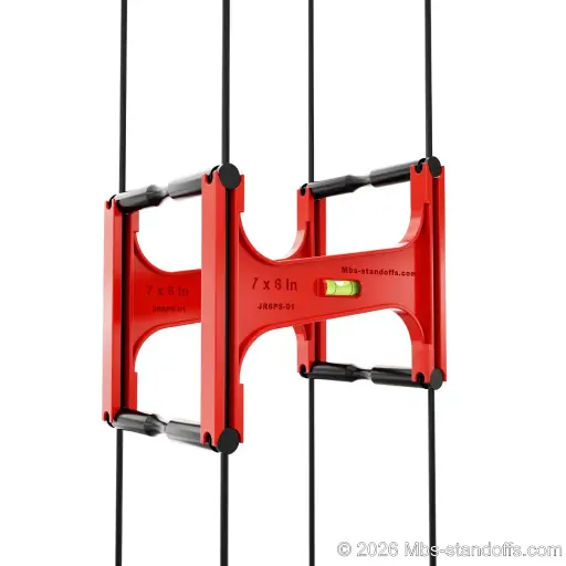 [JR6PS-01] Universal 1/4" Rod Peg Side-Mount Jig | 7" × 6" Spacing | Sold as Pair | Float Wine Display | 8"x7.25"