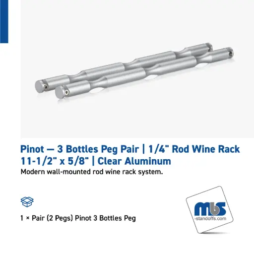 Pinot - 3 Bottle Peg Supports