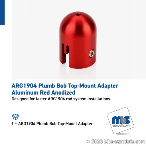 [RG1904_B_PLUM_BOB] ARG1904 Plumb Bob Top-Mount Adapter - Aluminum Red Anodized