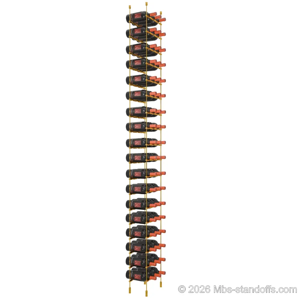 Pinot Collection Pegs – 1, 2 & 3 Bottle, 1/4" Rod, 3 to 18 Rows