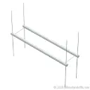 Horizontal Pegs for 1/16" Diameter Cable