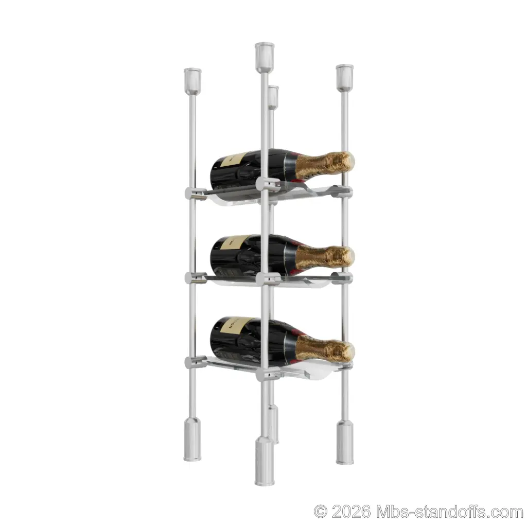 Chateauneuf Collection Wave Cradle Kits – 1, 2 & 3 Bottle, 3/8" Rod, 3 to 18 Rows