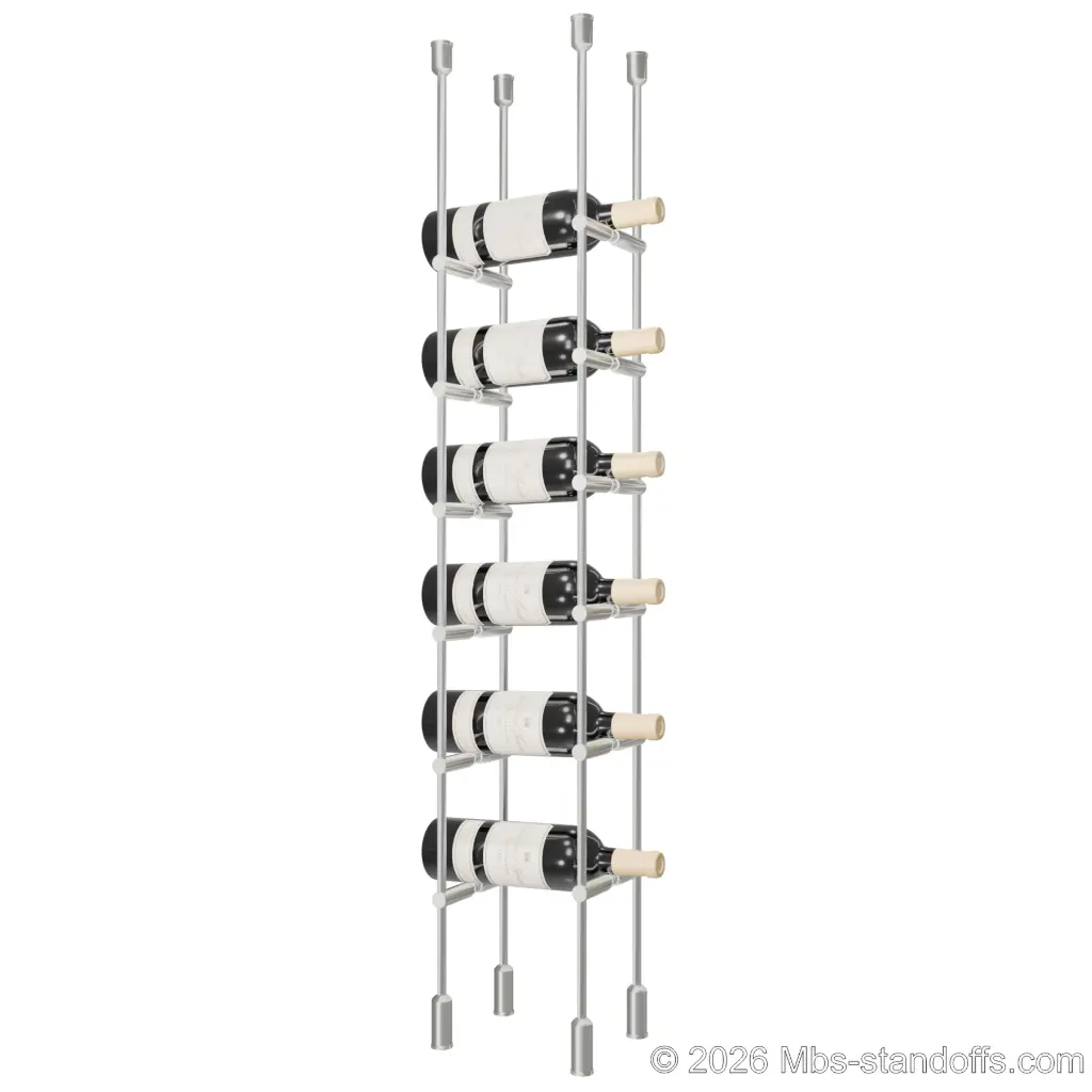 Barolo Collection Pegs – 1, 2 & 3 Bottle, 3/8" Rod, 3 to 18 Rows