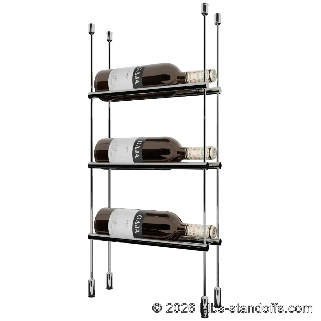 Roussanne Collection Rod with Horizontal Peg – Holds 1, 2 or 3 Bottles
