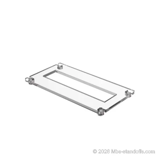 Acrylic Flat Cradles with Supports for 1/16" Diameter Cable