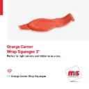 3" Orange Corner Wrap Squeegee 