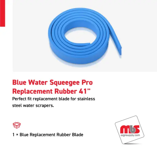 [SQ-0501] 41" of Blue Water Squeegee Pro Replacement Rubber