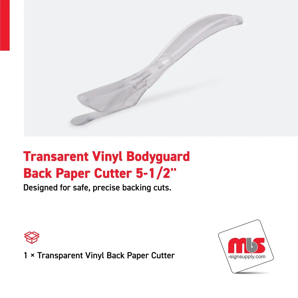 5-1/2" Transarent Vinyl Bodyguard Back Paper Cutter