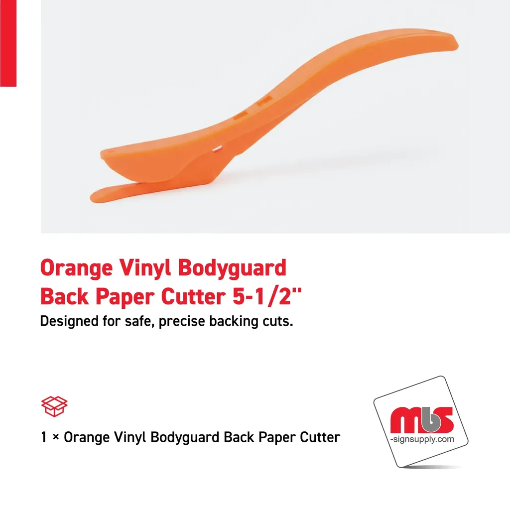 5-1/2" Orange Vinyl Bodyguard Back Paper Cutter