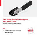 Twin Blade Metal Vinyl Bodyguard Back Paper Cutter