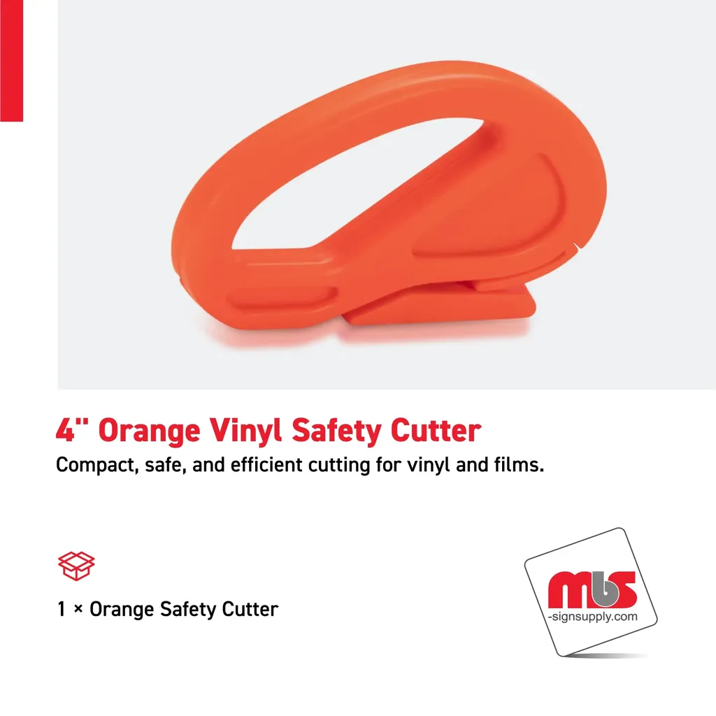 4" Orange Vinyl Safety Cutter