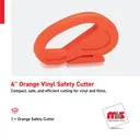 4" Orange Vinyl Safety Cutter
