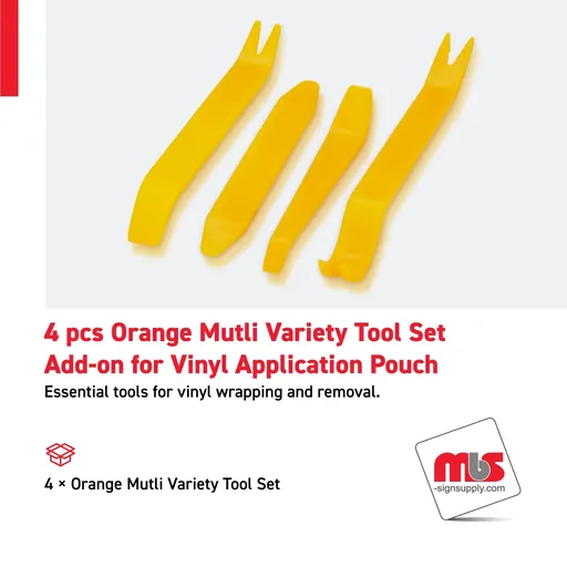 [RT-0201] 4 pcs Orange Multi Variety Tool Set Add-on for Vinyl Application Pouch