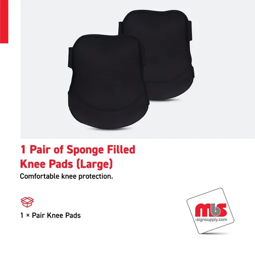 [AC-0105] 1 Pair of Sponge Filled Knee Pads (Large)