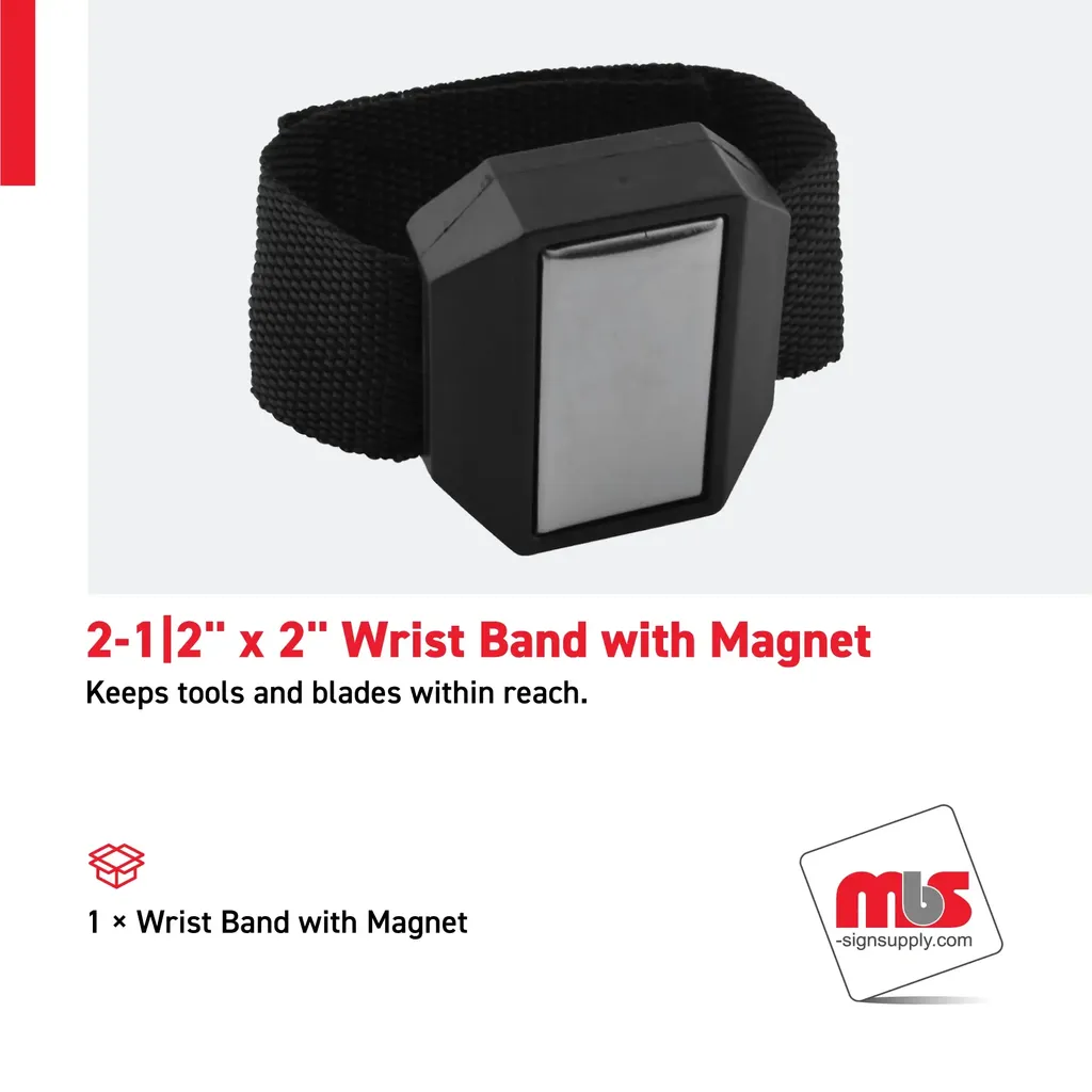 2-1|2" x 2" Wrist Band with Magnet