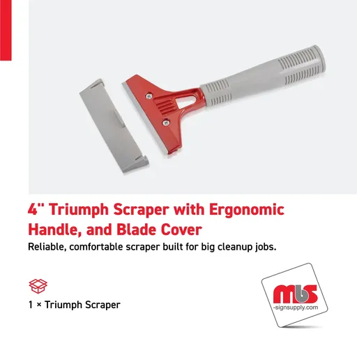 [SP-0101] 4" Triumph Scraper with Ergonomic Handle, and Blade Cover