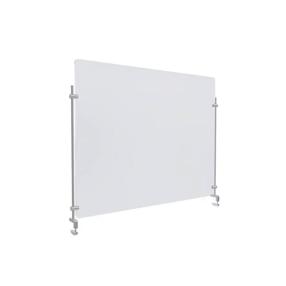 Set of 2, 3/8" Diameter Vertical Rod Mount, Aluminum Clear Anodized Finish, 20" Long w/ Adjustable Clamp to Accomodate 3/4" to 1-1/2" Counters. Hold up to 5/16" material thickness