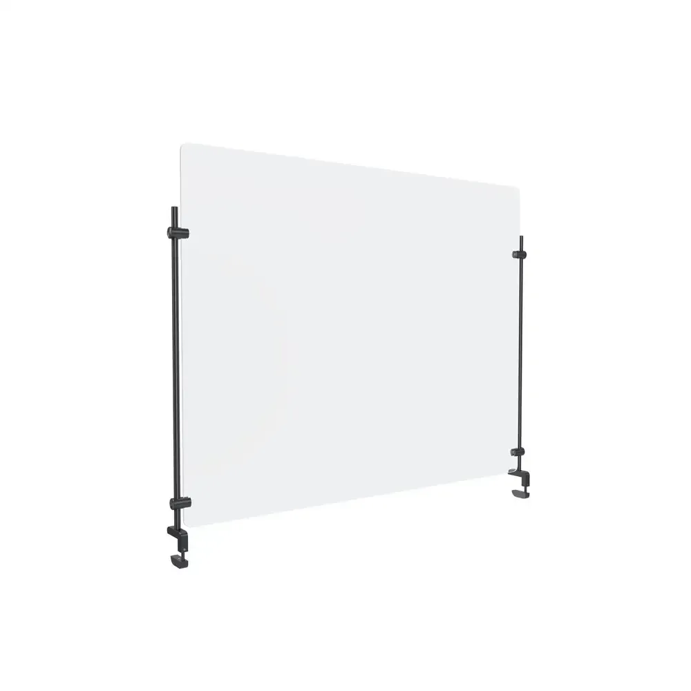 Set of 2, 3/8'' Diameter Vertical Rod Mount, Aluminum Black Anodized Finish, 20'' Long w/ Adjustable Clamp to Accomodate 3/4'' to 1-1/2'' Counters. Hold up to 5/16'' material thickness