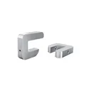 Set of 2, Adjustable Clamp, Aluminum Clear Anodized Finish, to Accommodate 3/4" to 1-1/2" Counters. M6 Thread on the top