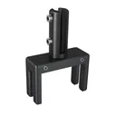 Set of 2, Adjustable Clamp, Aluminum Matte Black Anodized Finish, to Accommodate 1-3/4" to 2-3/8" Cubicle partition. Upt to 1/4" material accepted on the fork