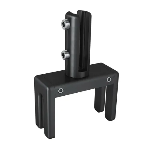 [CUB250MB] Set of 2, Adjustable Clamp, Aluminum Matte Black Anodized Finish, to Accommodate 1-3/4" to 2-3/8" Cubicle partition. Upt to 1/4" material accepted on the fork