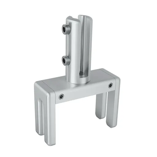 [CUB250A] Set of 2, Adjustable Clamp, Aluminum Clear Anodized Finish, to Accommodate 1-3/4'' to 2-3/8'' Cubicle partition. Upt to 1/4'' material accepted on the fork