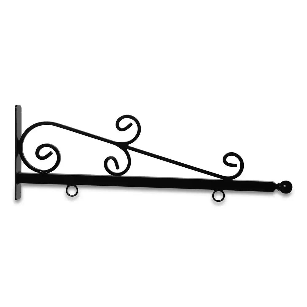 36" Black Horizontal Architectural Quad Spiral Wisp Style Aluminum Sign Bracket