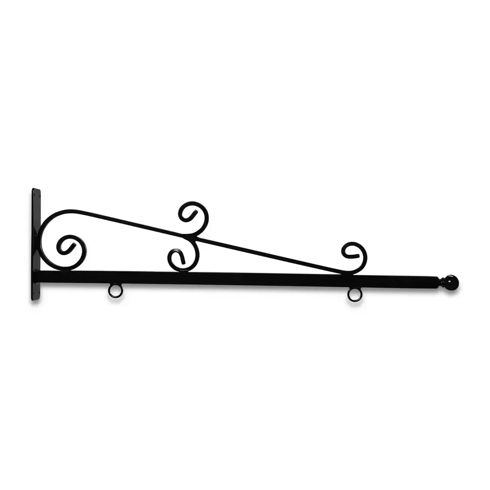 48" Black Horizontal Architectural Quad Spiral Wisp Style Aluminum Sign Bracket