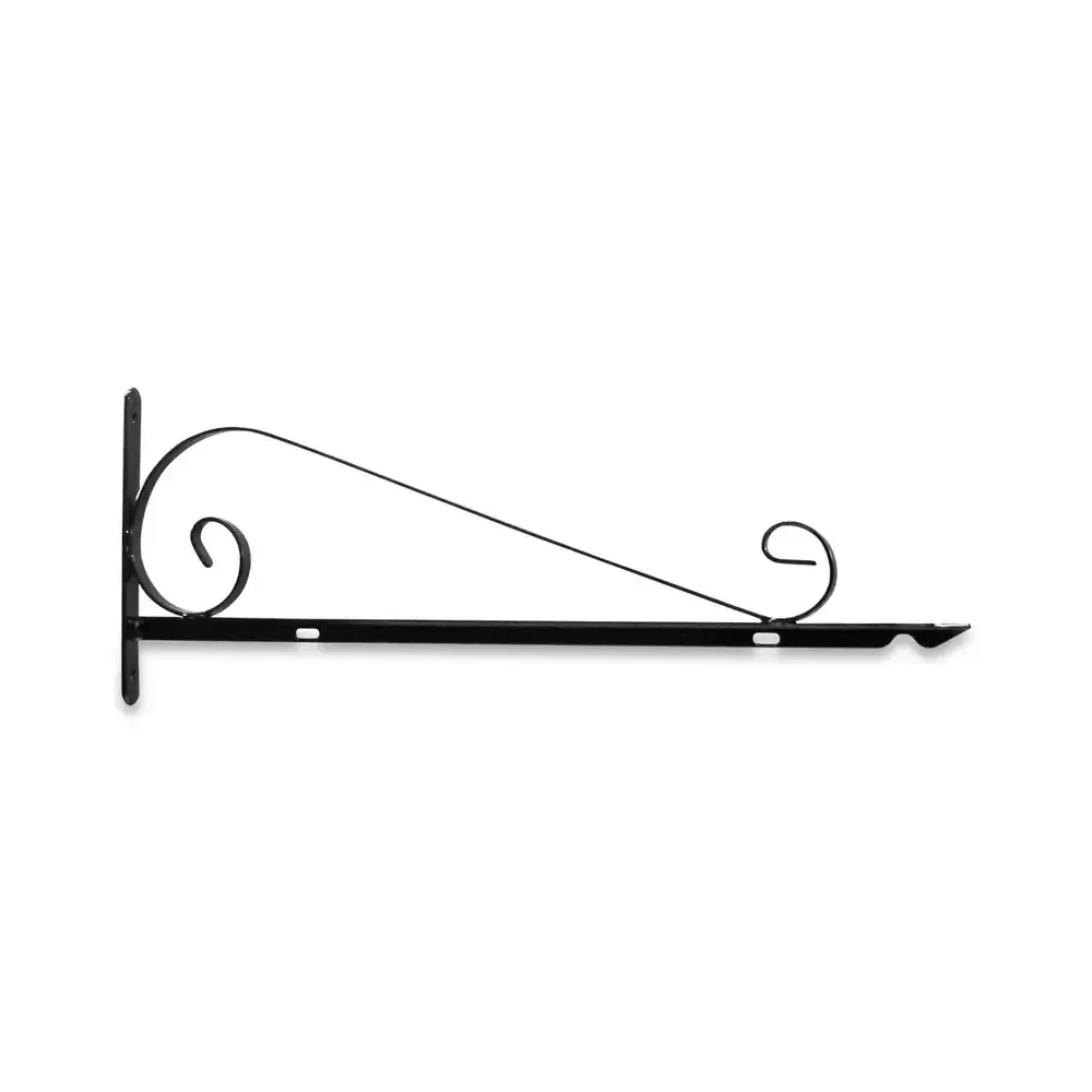 24" Black Horizontal Value Bi Spiral Steel Sign Bracket
