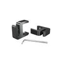 "Set of 2,  Clamp, Aluminum Matte black Anodized Finish, to Accommodate 1" to 1-1/8" Counters. Hold up to 1/4" material thickness M6 Set screw need 3mm Allen Wrench"