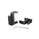 ''Set of 2,  Clamp, Aluminum Matte black Anodized Finish, to Accommodate 1-1/2'' to 1-5/8'' Counters. Hold up to 1/4'' material thickness M6 Set screw need 3mm Allen Wrench''