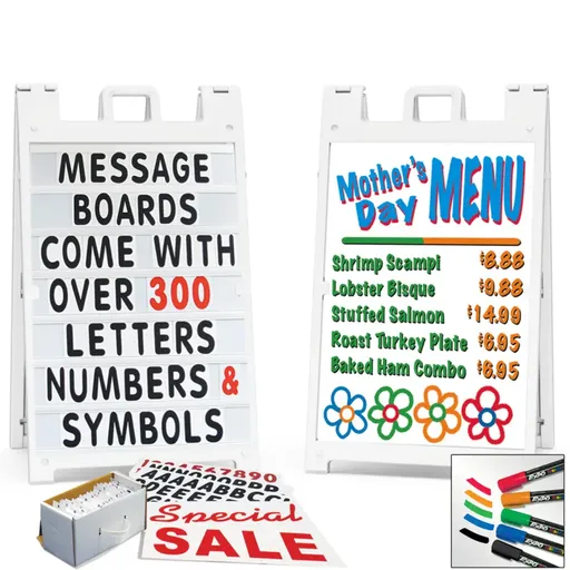 [PC-MESSAGE] Plasticade 24" Wide x 36" Tall Message Board w/ 4 Letters