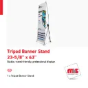 Tripod Banner Stand 23-5/8" x 63"
