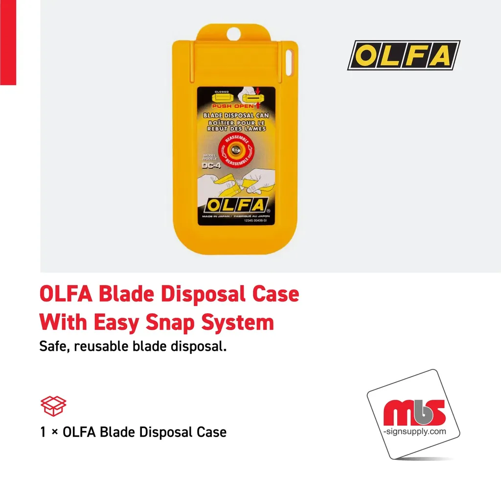 Olfa Blade Disposal Case With Easy Snap System
