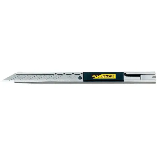 [CT-0107] Olfa Heavy Duty Auto Lock Stainless Steel Precision Knife w/ 30 Degree x 9mm Blade
