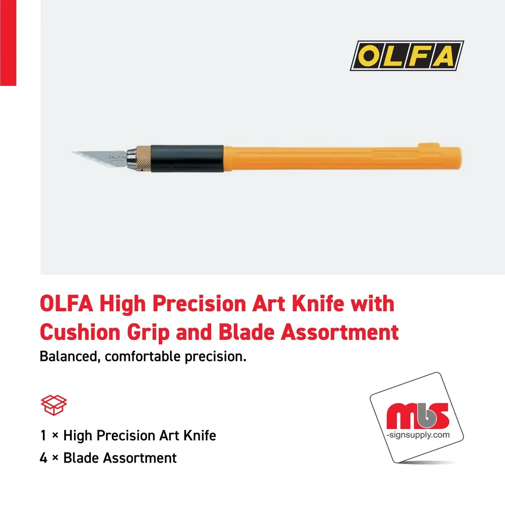 Olfa High Precision Art Knife with Cushion Grip and Blade Assortment