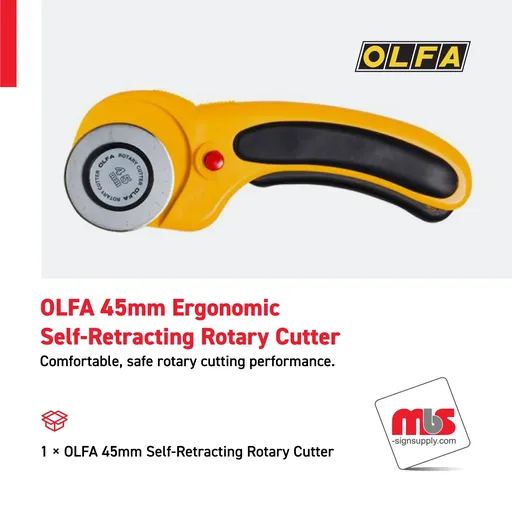 [CT-0801] Olfa 45mm Ergonomic Self-Retracting Rotary Cutter