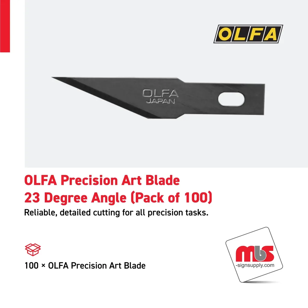 Olfa Precision Art Blade 23 Degree Angle (Pack of 100)