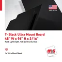 48'' W x 96'' H x 3/16'' T- Black Ultra Mount Board