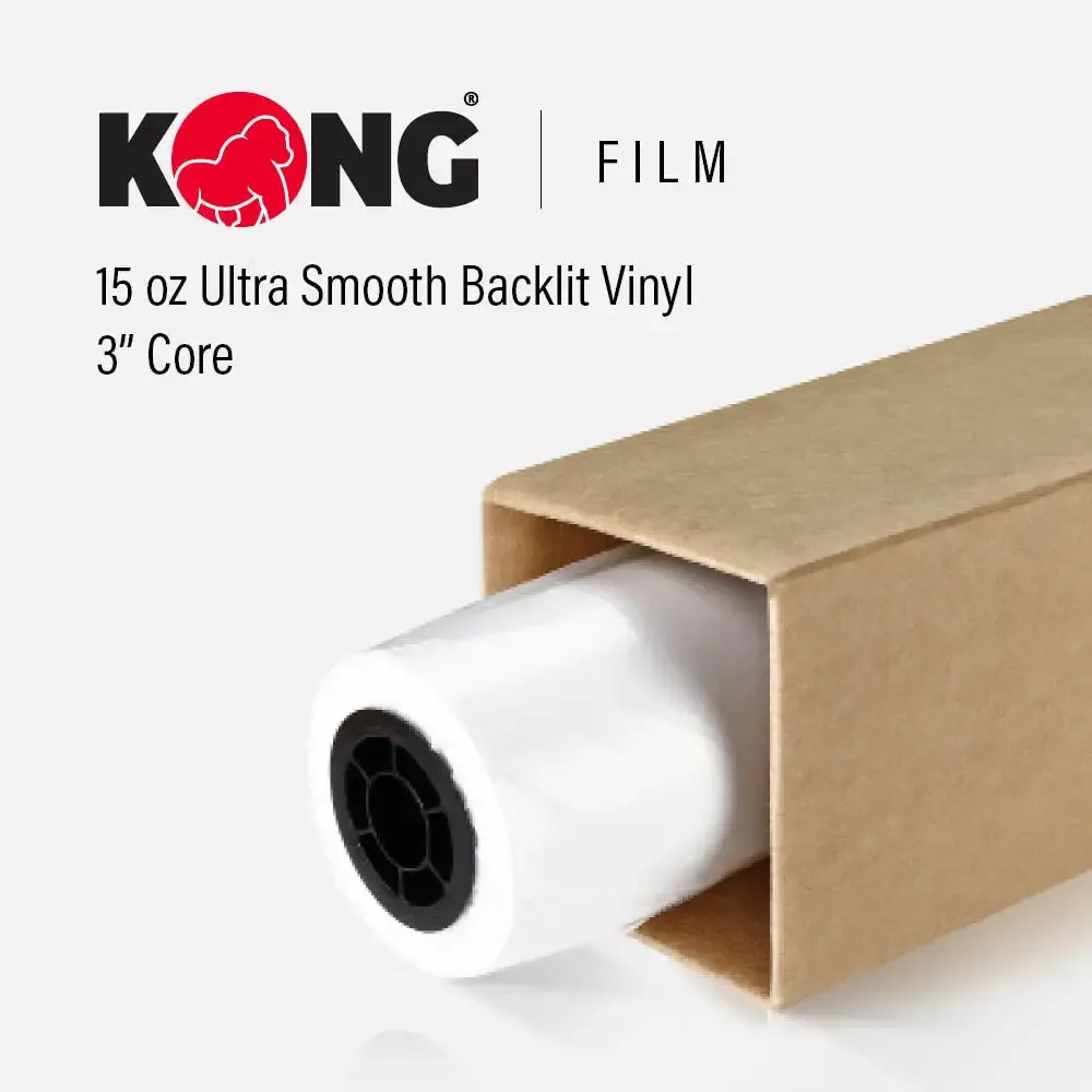98'' x 165' Roll - 15 oz Ultra Smooth Backlit Vinyl - 3'' Core