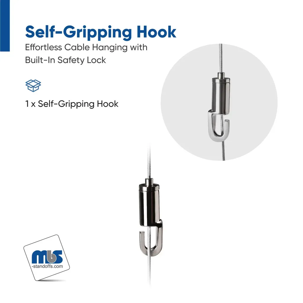 Self-Gripping Hook  (For Cable Diameter 0.06" to 0.08")
