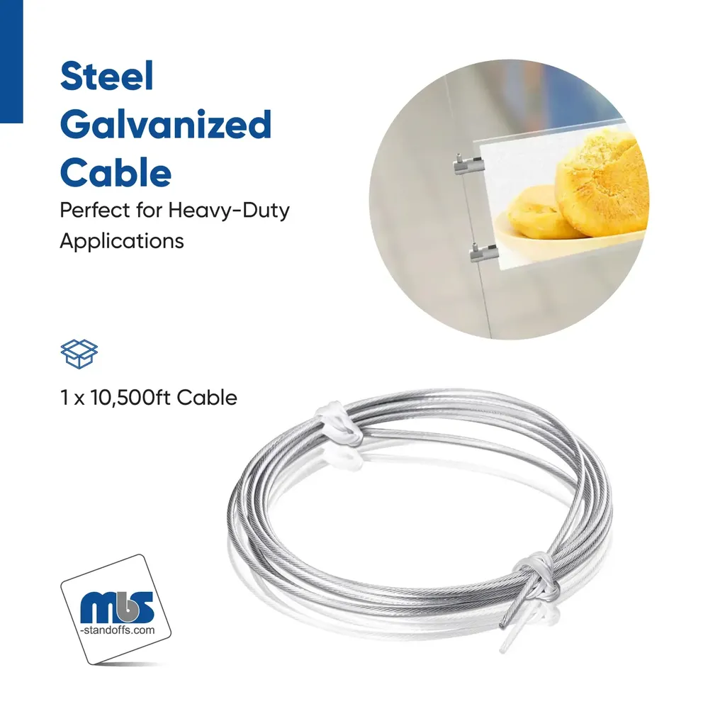 Galvanized Cable 1/16" (1.5mm) 10,500 ft (3200 Meter)