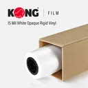 52" x 150' Roll - 15 MIL White Opaque Rigid Vinyl