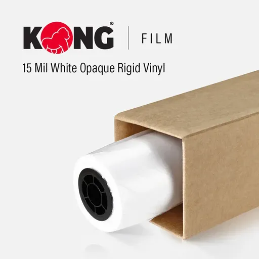 [SOL5646-52150M] 52'' x 150' Roll - 15 MIL White Opaque Rigid Vinyl
