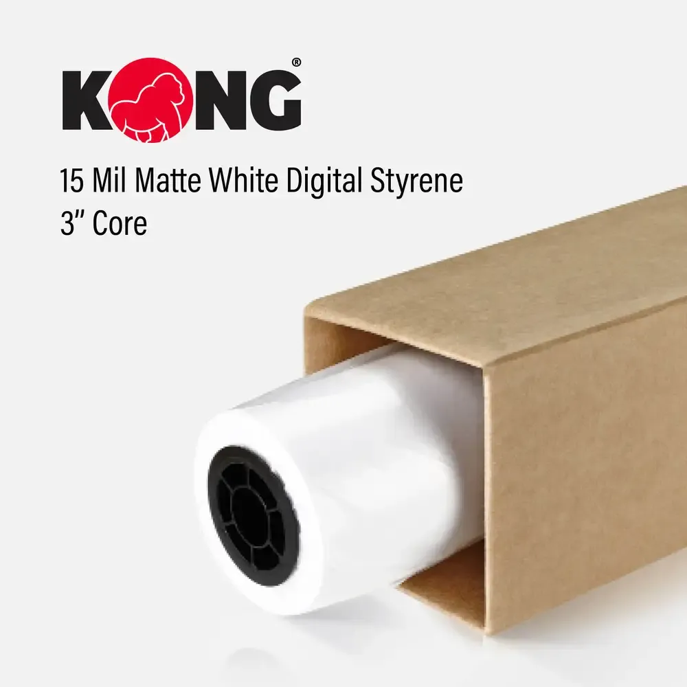 54" x 150' Roll - .015 White Digital Styrene