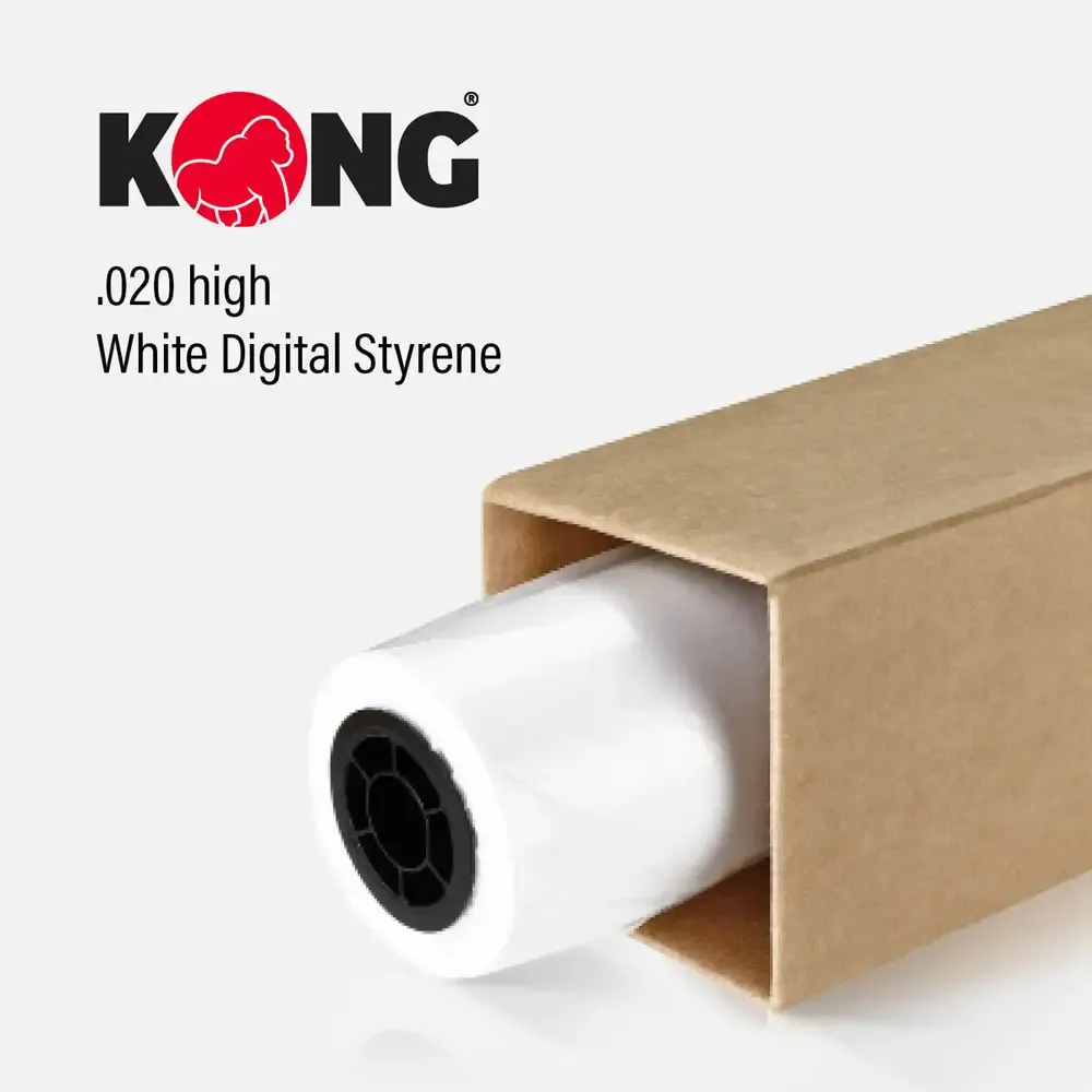 54" x 150' Roll - .020 high White Digital Styrene